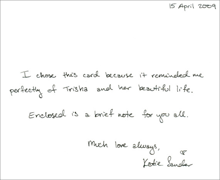 Card from Katie Sander