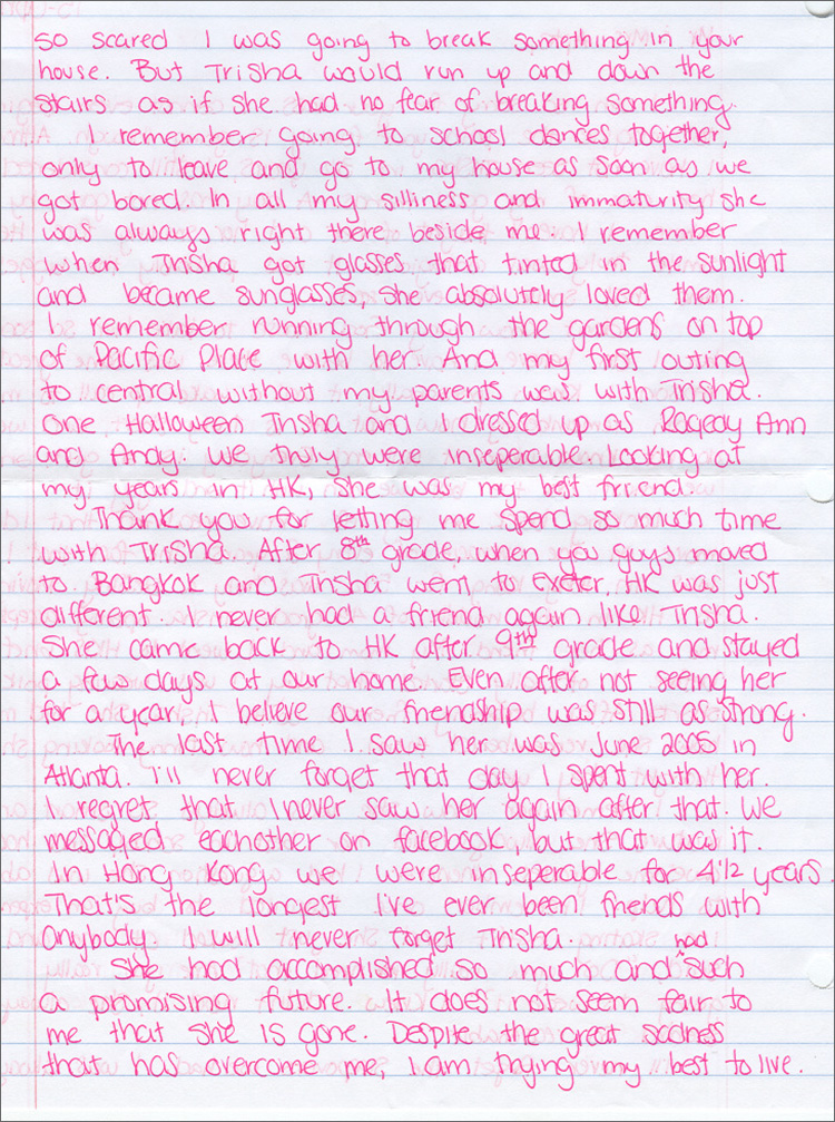 Letter from Linsey Sluk