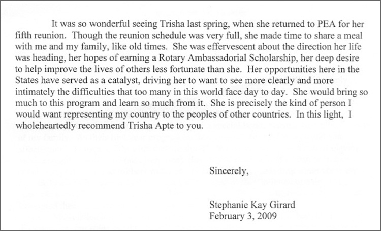 Recommendation Letter from Stephanie Girard